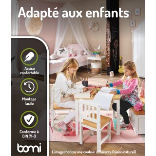 Ensemble de Table pour Enfants Anna – Anthracite & Blanc