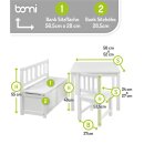 Mobilier Enfant Anna – Table & Chaises en Bois Blanc