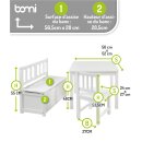 Mobilier Enfant Anna – Table & Chaises en Bois Blanc