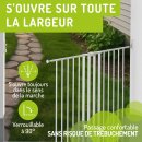 BOMI Maja – Barrière de sécurité bébé – Métal blanc – 69 à 116 cm