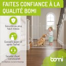 BOMI Maja – Barrière de sécurité bébé – Métal blanc – 69 à 116 cm