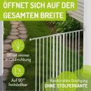 BOMI Maja – Barrière de sécurité bébé – Métal blanc – 69 à 116 cm