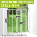 Barrière de sécurité Maja – 82–142 cm – Blanc – Fixation murale