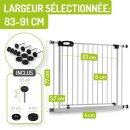 Barrière de sécurité Merle XL – 63 à 251 cm – Auto-Close & fonction Stop 90°