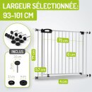 Barrière de sécurité Merle XL – 93-101 cm – Auto-Close & fonction Stop 90°
