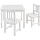 Ensemble de Table pour Enfants Amy – Blanc & Blanc avec 2 Chaises