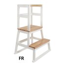 BOMI Tour d’Apprentissage Swubi – Lernturm Montessori en Bois Naturel & Blanc pour Enfants