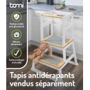 BOMI Tour d’Apprentissage Swubi – Lernturm Montessori en Bois Naturel & Blanc pour Enfants