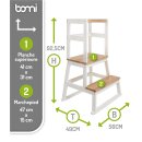 BOMI Tour d’Apprentissage Swubi – Lernturm Montessori en Bois Naturel & Blanc pour Enfants