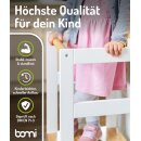 BOMI Tour d’Apprentissage Swubi – Lernturm Montessori en Bois Naturel & Blanc pour Enfants