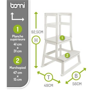 Tour d’Apprentissage Swubi Blanc – Montessori pour Cuisiner avec Enfants