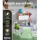 Table et 4 Chaises pour Enfants Amy – Bois Anthracite/Blanc