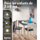 Table et 4 Chaises pour Enfants Amy – Bois Anthracite/Blanc