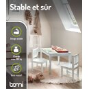 Ensemble Enfant Amy – Table de Jeux et 4 Chaises en Blanc