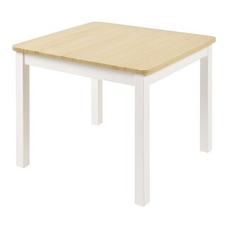 Table de rechange enfant – Bois massif naturel/blanc – Amy & Anna