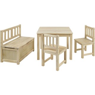 Ensemble de Table pour Enfants Anna – Bois Naturel Non Traité