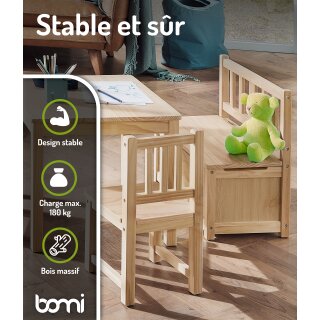 Ensemble de Table pour Enfants Anna – Bois Naturel Non Traité
