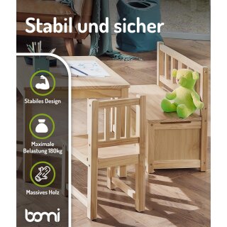 Ensemble de Table pour Enfants Anna – Bois Naturel Non Traité