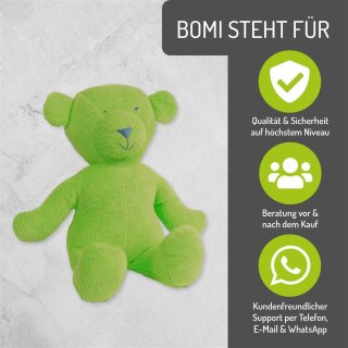 BOMI Banc enfant avec coffre de rangement – Bois massif – Gris/Blanc