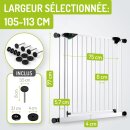 Barrière bébé Mira XXL – Extra large, 75 cm, 83–243 cm, Auto-Close & Open-Stop