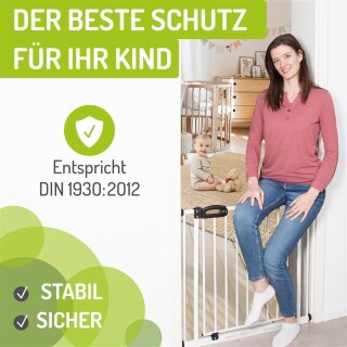 BOMI Merle XXL – Barrière de porte et escalier extensible – Montage sans perçage