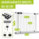 BOMI Merle XXL – Barrière de porte et escalier extensible – Montage sans perçage
