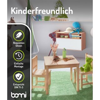 Ensemble de Table pour Enfants Amy – Bois Naturel Non Traité