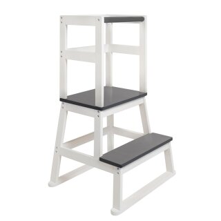 BOMI Tour d’Apprentissage Swubi – Pas de lenfant Montessori en Bois Gris pour Enfants