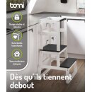 BOMI Tour d’Apprentissage Swubi – Pas de lenfant Montessori en Bois Gris pour Enfants