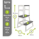 BOMI Tour d’Apprentissage Swubi – Pas de lenfant Montessori en Bois Gris pour Enfants