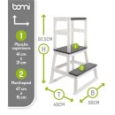 BOMI Tour d’Apprentissage Swubi – Pas de lenfant Montessori en Bois Gris pour Enfants