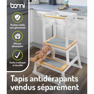 Tour d’Apprentissage Montessori en Bois Naturel – marchepied Sans Peinture pour Enfants