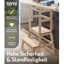 Tour d’Apprentissage Montessori en Bois Naturel – marchepied Sans Peinture pour Enfants