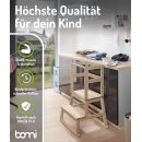 Tour d’Apprentissage Montessori en Bois Naturel – marchepied Sans Peinture pour Enfants