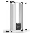 Barrière pour animaux Merle – 73–163 cm, extra haute, avec chatière 3 fonctions