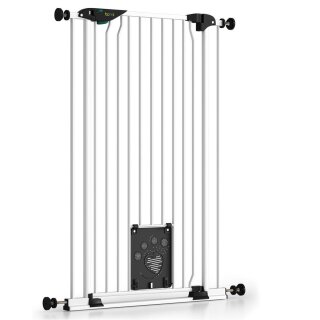 Barrière pour animaux Mira – 73–161 cm, 107 cm de hauteur, avec chatière Auto-Close