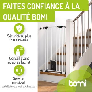 Barrière pour animaux Mira – 73–161 cm, 107 cm de hauteur, avec chatière Auto-Close