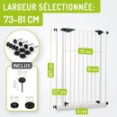 Barrière de sécurité Mira XXL – 107 cm de hauteur, 73–161 cm, sans perçage