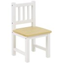 Chaise enfant en bois naturel/blanc – Compatible...