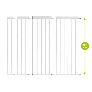 Extensions extra-hautes 107 cm pour barrières Merle & Mira – Rallonges en métal blanc (10–40 cm)