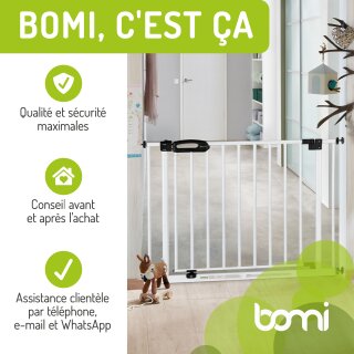 Extensions extra-hautes 107 cm pour barrières Merle & Mira – Rallonges en métal blanc (10–40 cm)