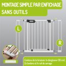Extensions extra-hautes 107 cm pour barrières Merle & Mira – Rallonges en métal blanc (10–40 cm)