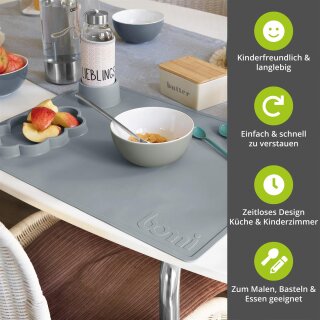 Tapis de Table pour Enfants – Antidérapant, Flexible & Facile à Nettoyer