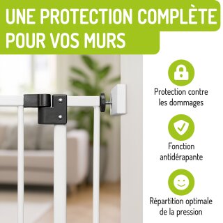 Coussinets de protection murale carrés BOMI | Pieds déléphant pour barrières de sécurité | Lot de 4