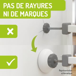 Coussinets de protection murale – Set 4 pièces rondes & carrées pour barrières bébé