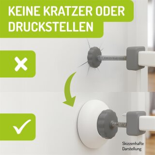 Coussinets de protection murale – Set 4 pièces rondes & carrées pour barrières bébé