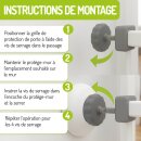 Coussinets de protection murale – Set 4 pièces rondes & carrées pour barrières bébé