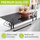 Barrière de protection pour cuisinière Mowi – 64–110 cm – Sans perçage – Noir