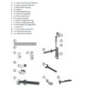 Ensemble complet de fixations pour barrière Maja – Compatible 69–116 & 82–142 cm