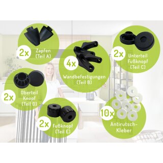 Quincaillerie complète Milo – Kit d’installation pour barrière cheminée & sécurité